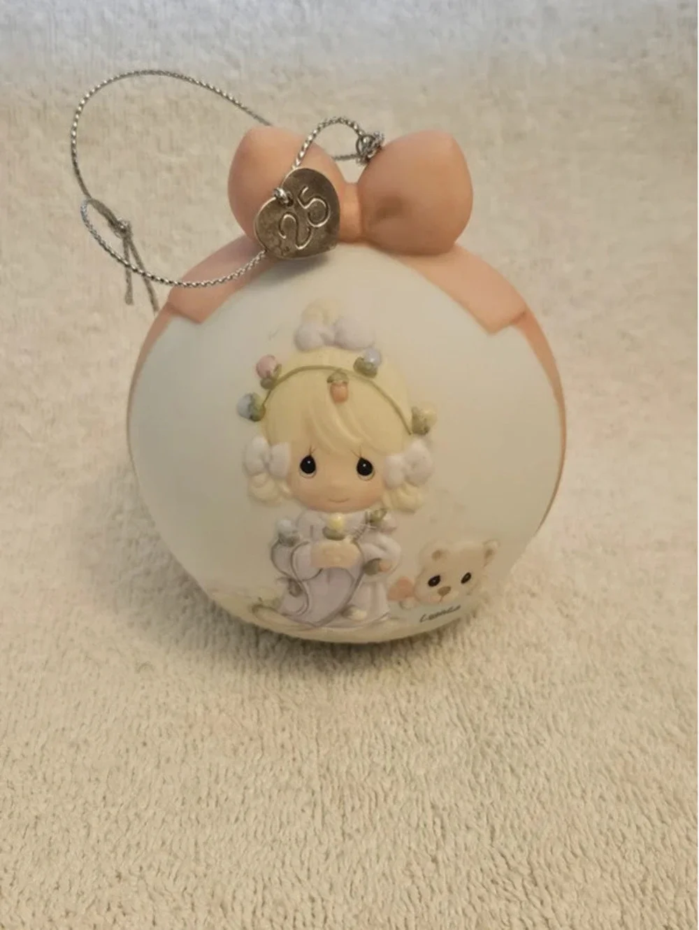 Vintage 2003 Precious Moments Avon Christmas Ornament 114982 25th Anniversary